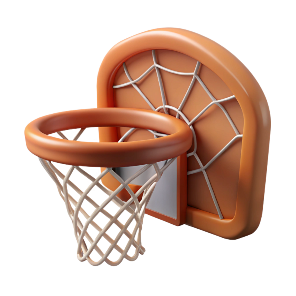 extraordinary artistic Basketball Hoop Cutout with Net and Backboard Detail professional png