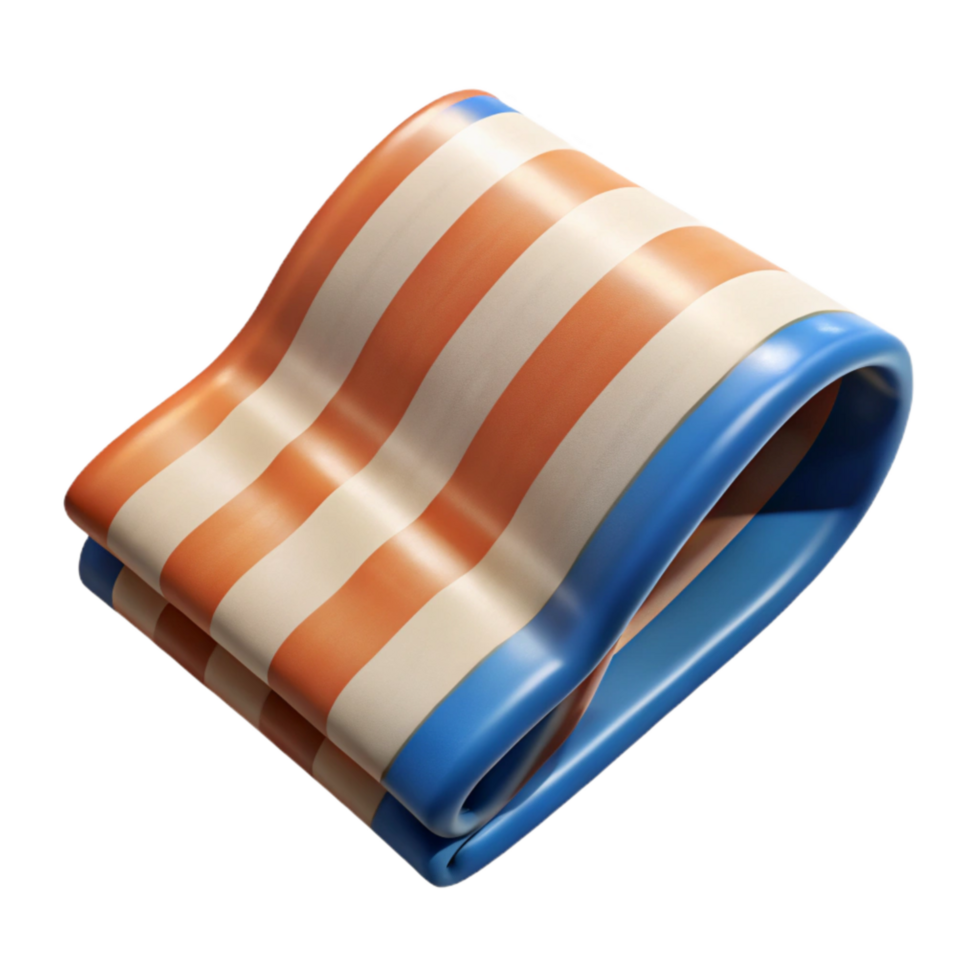 elegant minimalist Beach Towel Isolated Striped Pattern Transparent Background high resolution png