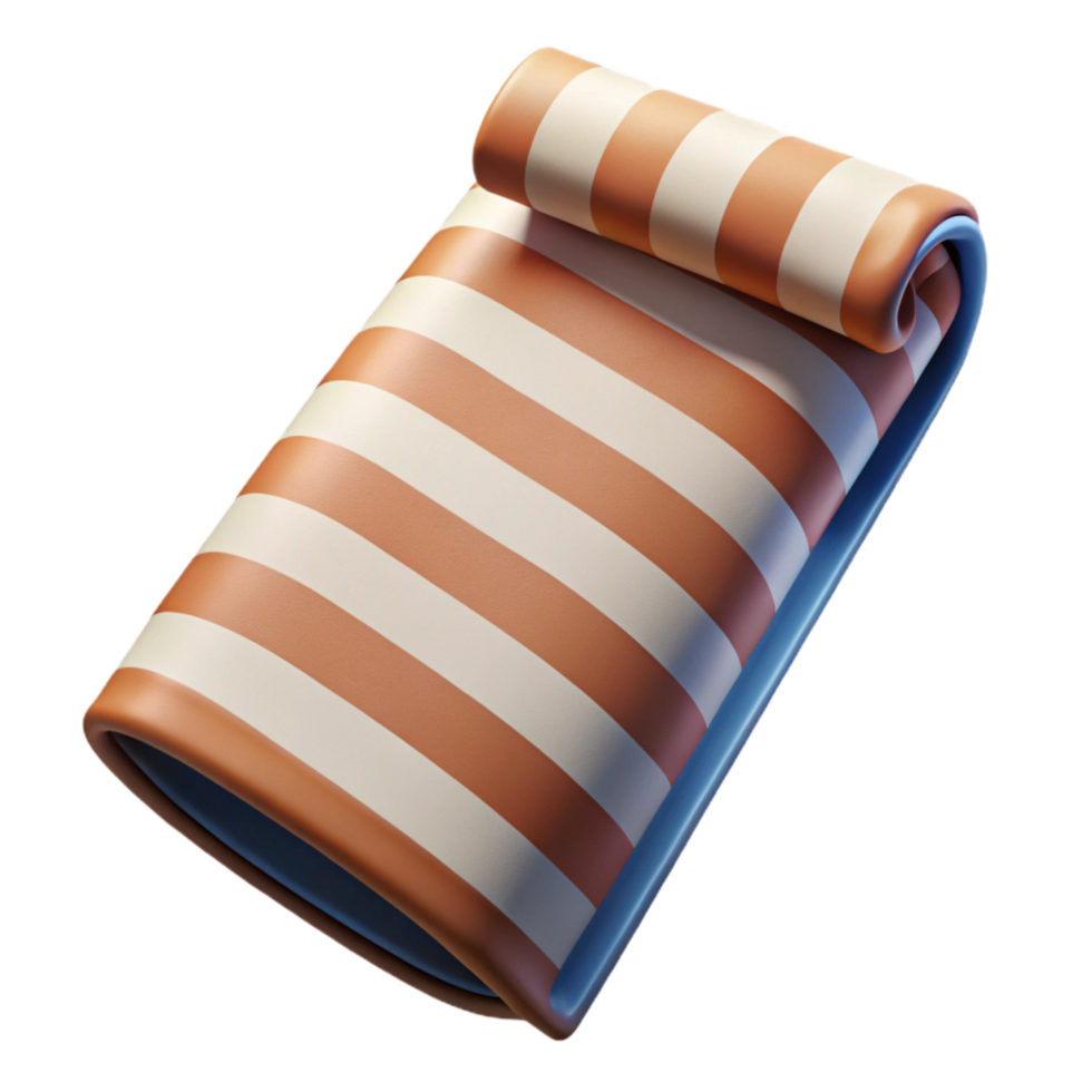 extraordinary classic Beach Towel Isolated Striped Pattern Transparent Background premium png