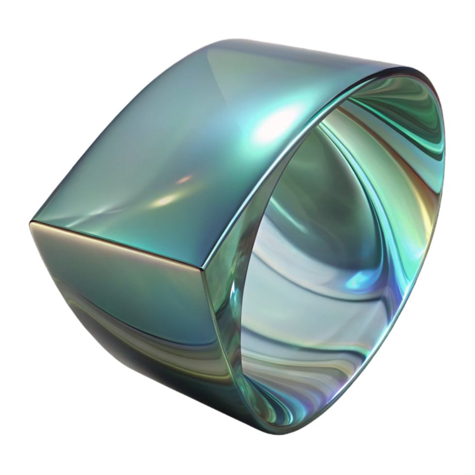 stunning contemporary Bent Glass Distortion Reflection Transparent Background high resolution png