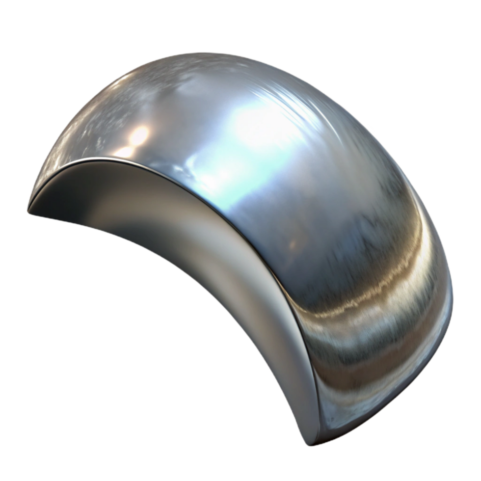 stunning modern Bent Metal Reflection Cutout Transparent Background png