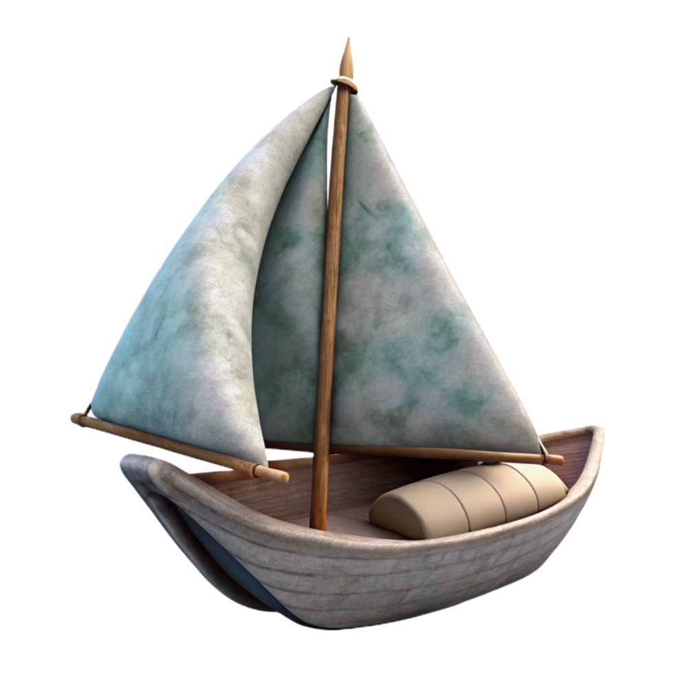 elegant rustic Billowing Sail Cutout White Canvas Isolated Element authentic png