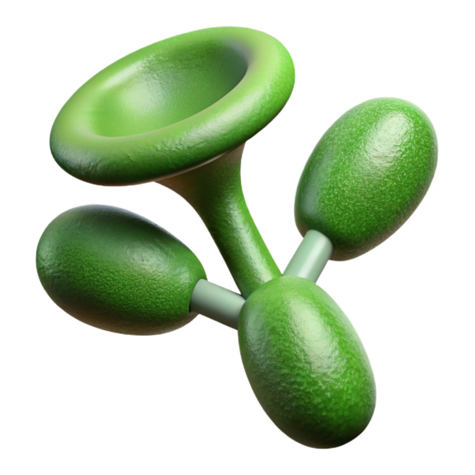 dramatic creative Bio Engineered Stem Isolated Green Texture Close Up authentic png