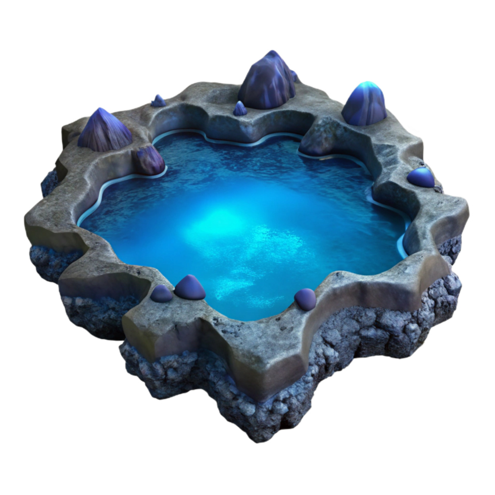 magnificent classic Bioluminescent Bay Isolated Blue Glow Effect professional png