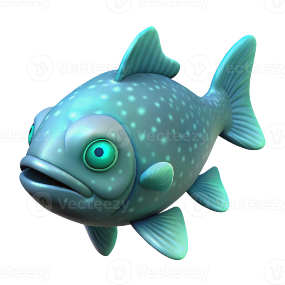 magnificent traditional Bioluminescent Cave Fish Isolated on Transparent Background authentic png