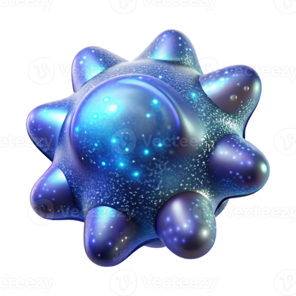 dramatic artistic Bioluminescent Dinoflagellates Isolated Transparent Background Sparkling Effect genuine png
