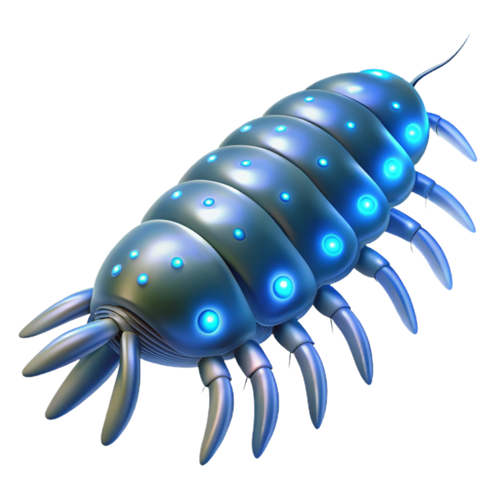 serene modern Bioluminescent Krill Swarm Isolated Transparent Background exclusive png