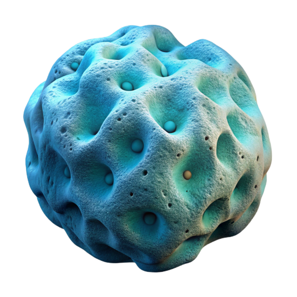 beautiful modern Bioluminescent Sponge Isolated with Textured Surface authentic png