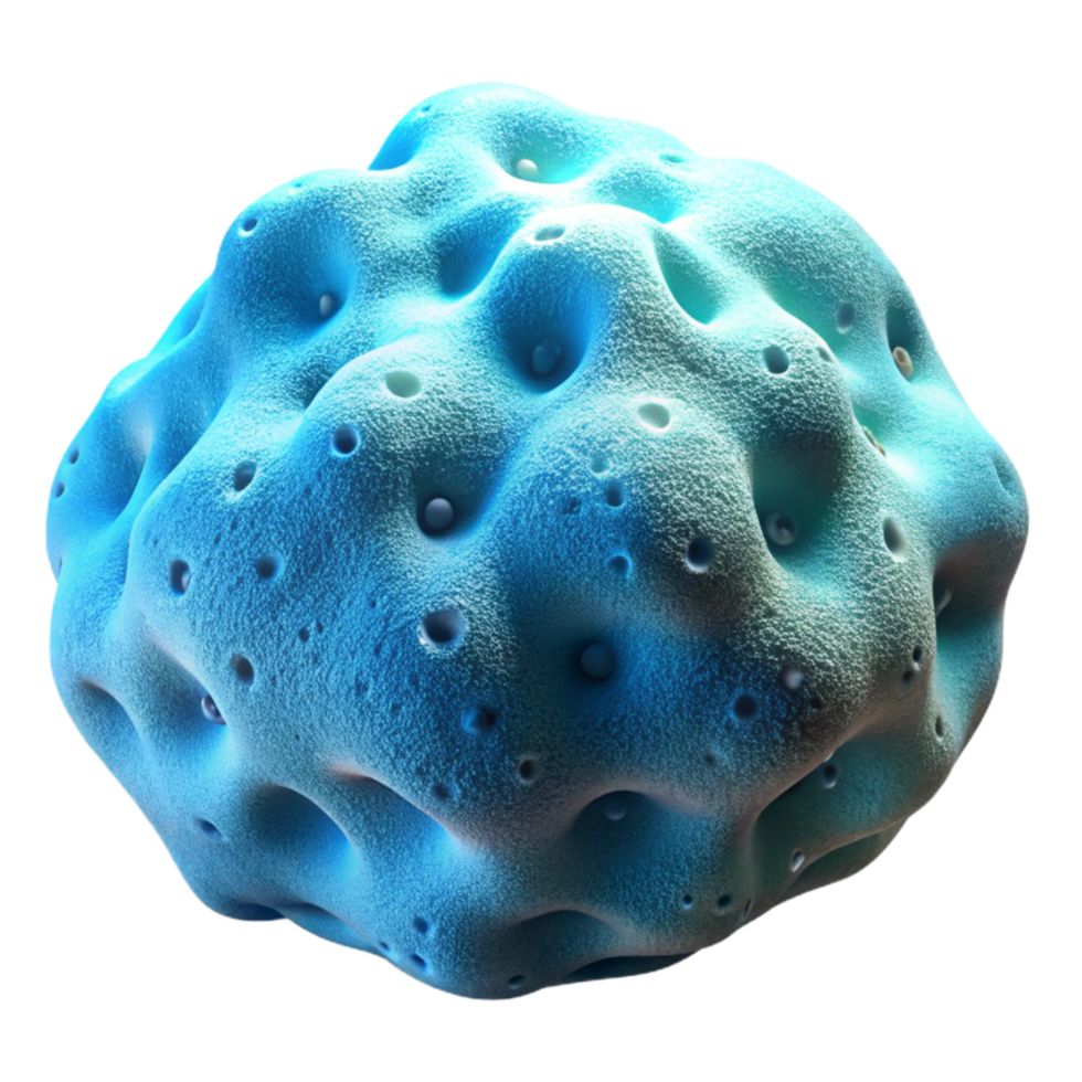 stunning vintage Bioluminescent Sponge Isolated with Textured Surface high resolution png