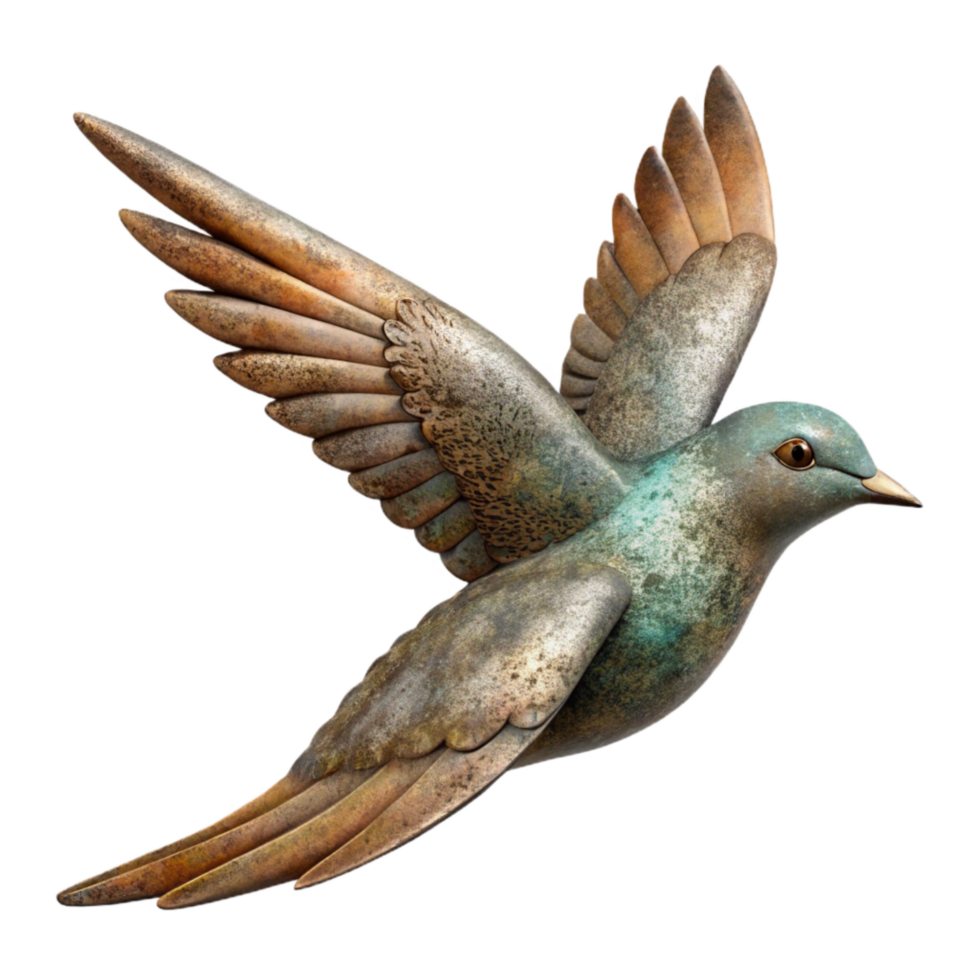 extraordinary vintage Bird in Flight Cutout Isolated Side View Silhouette detailed png