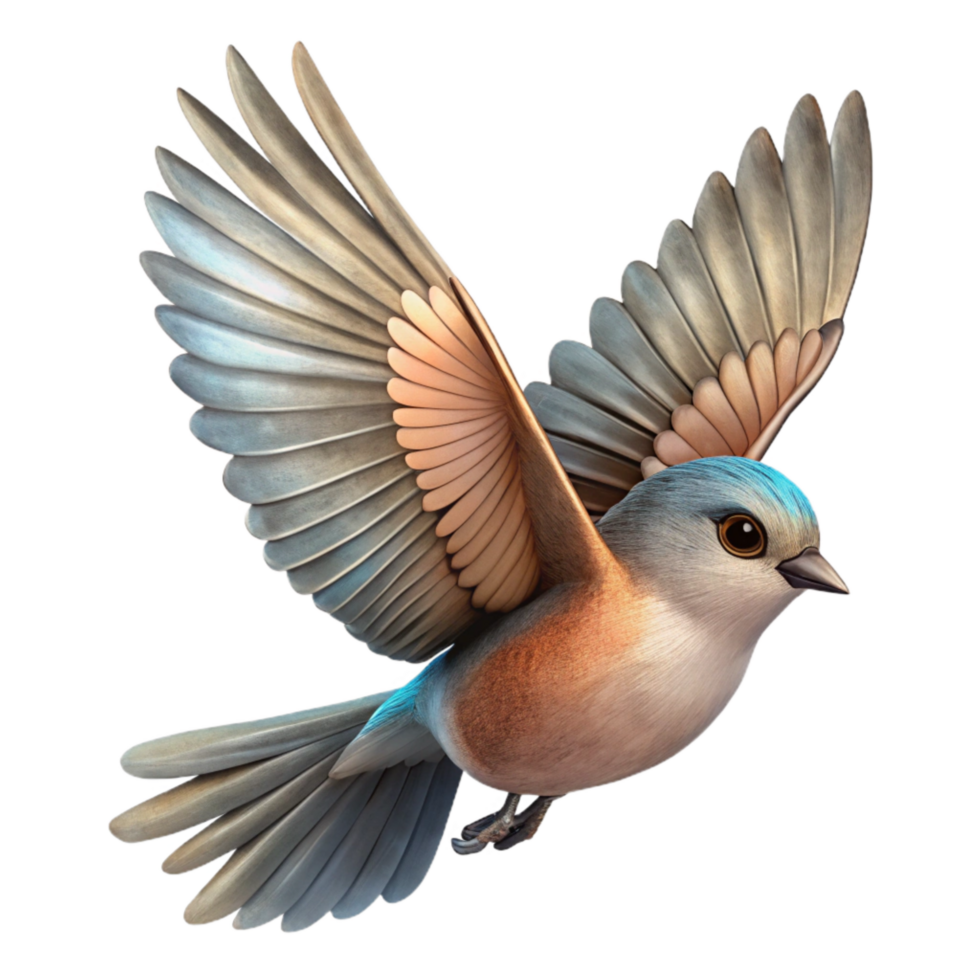 elegant traditional Bird in Flight Cutout Isolated Side View Silhouette png