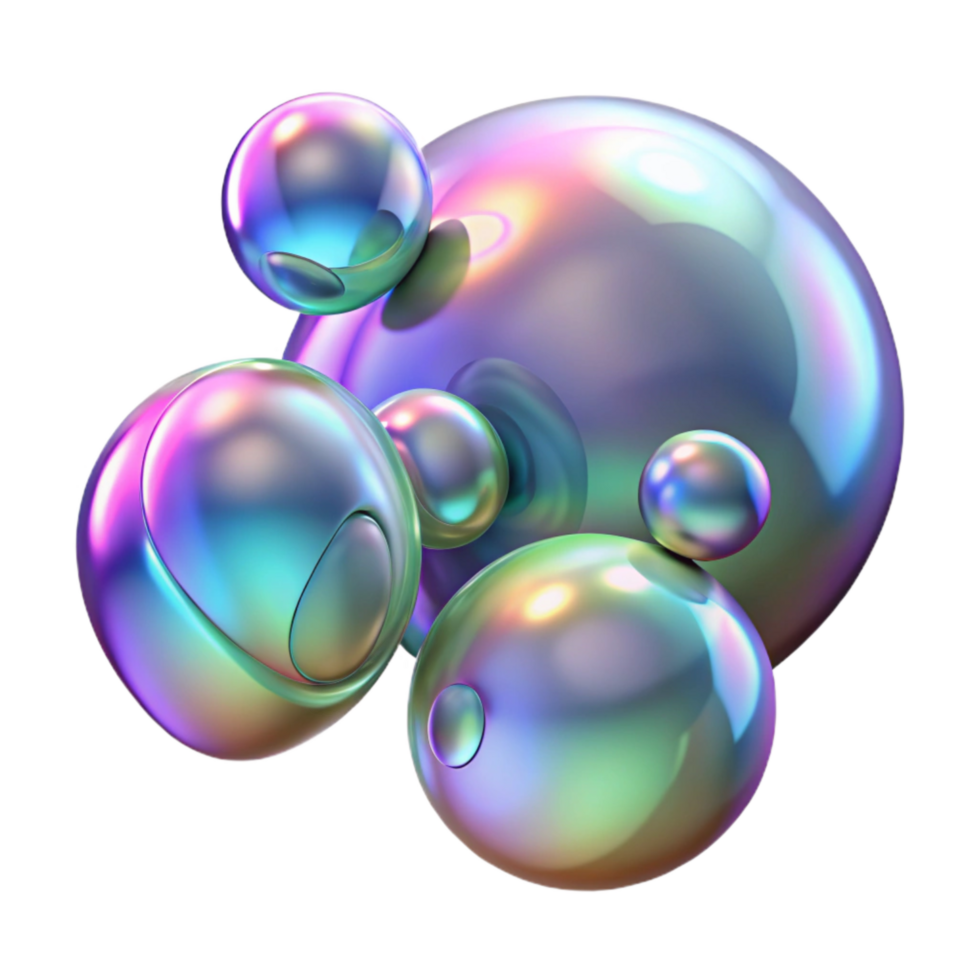 extraordinary abstract Blowing Bubbles Cutout Iridescent Surface Isolated original png