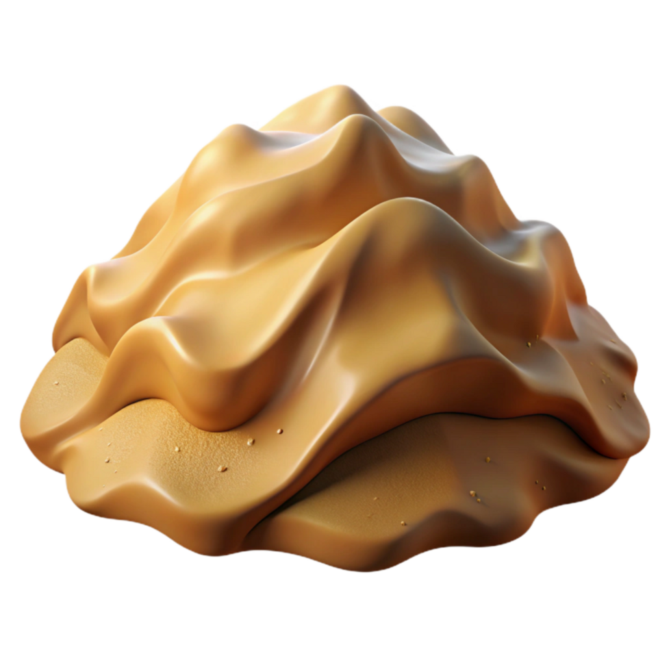 vibrant minimalist Blowing Sand Dune Cutout Desert Texture Isolated exclusive png