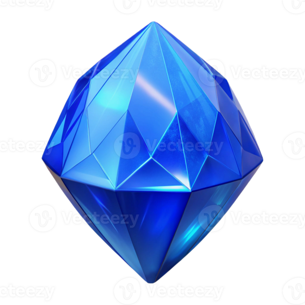 beautiful artistic Blue Gemstone Sparkle Isolated on Transparent Background authentic png