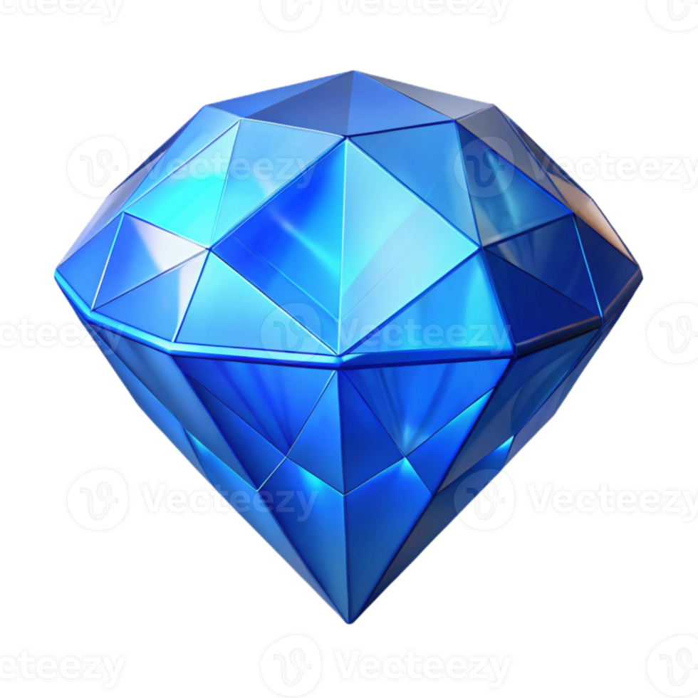 elegant modern Blue Gemstone Sparkle Isolated on Transparent Background premium png