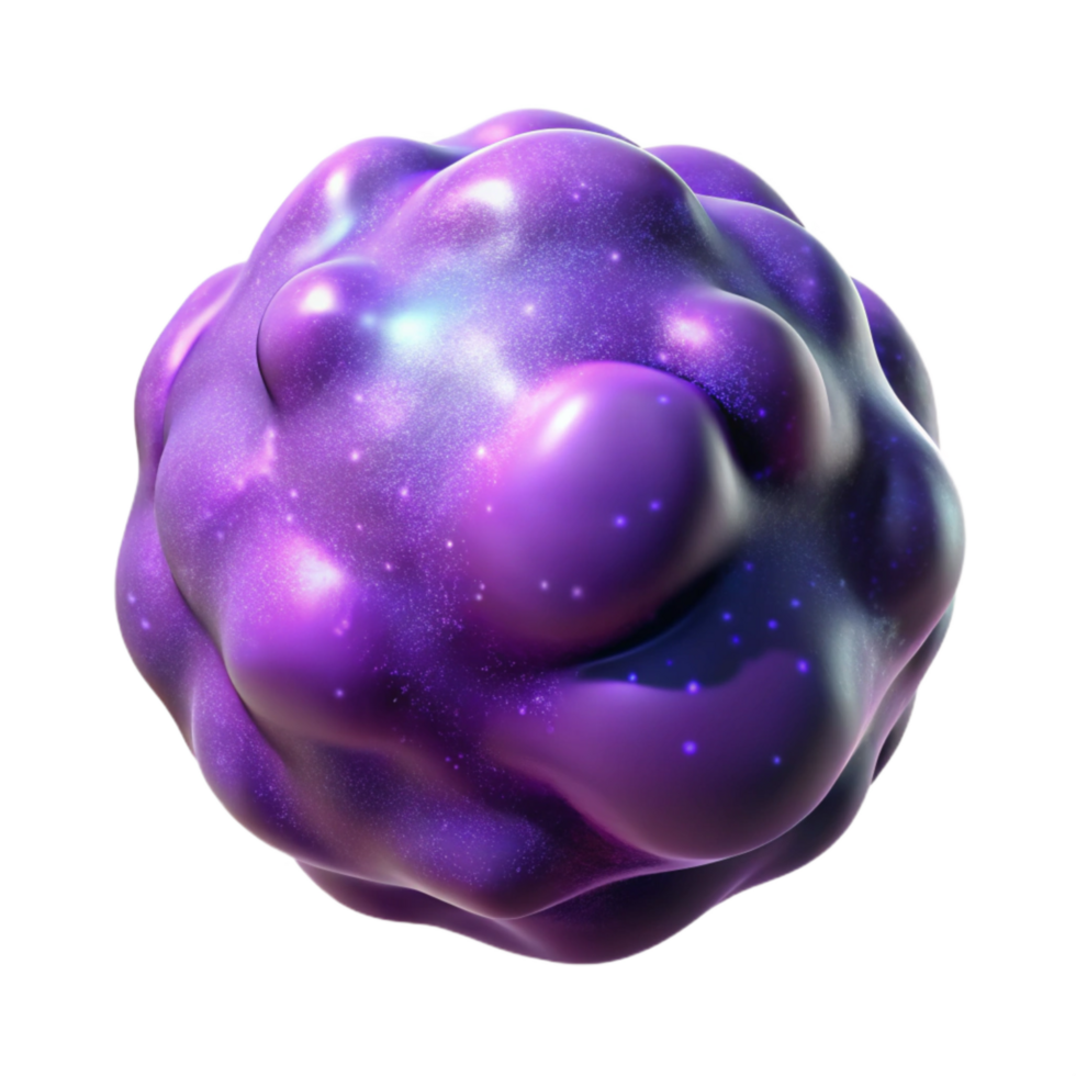 wonderful rustic Blue Micro Universe in Bubble Cutout Front View premium png