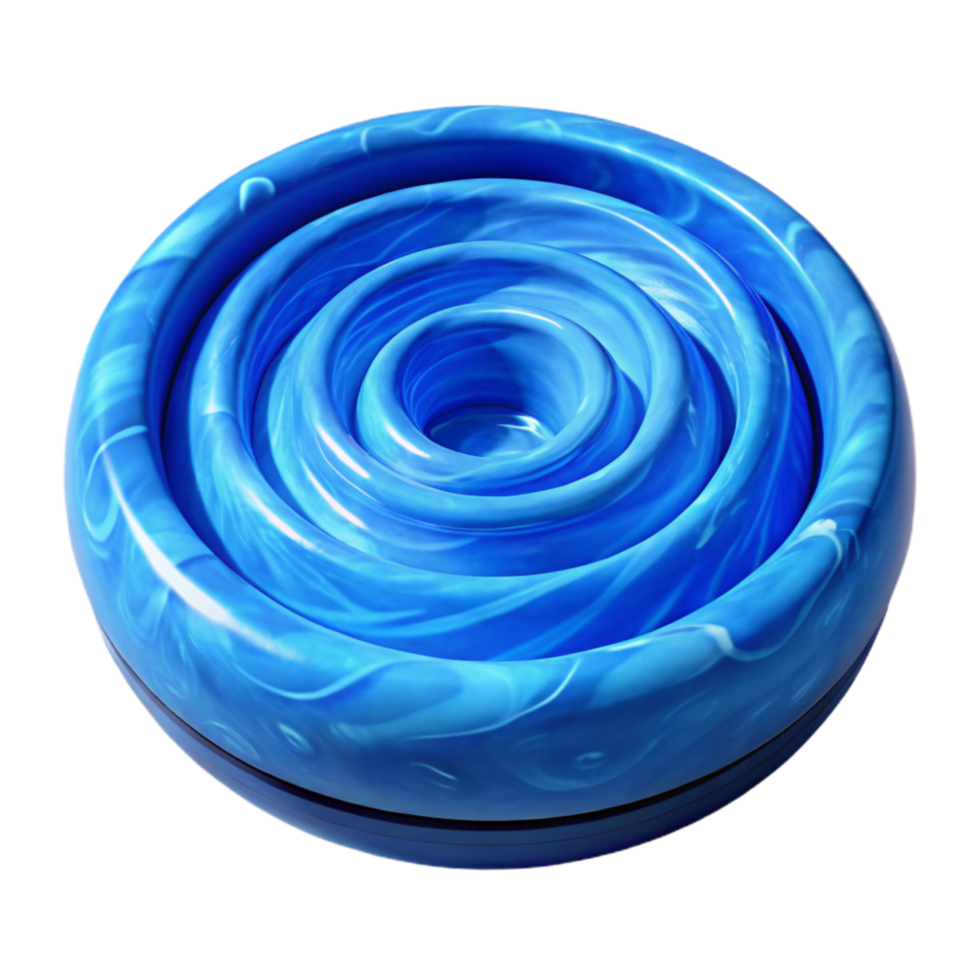 stunning minimalist Blue Ocean Whirlpool Cutout Isolated Transparent Background authentic png