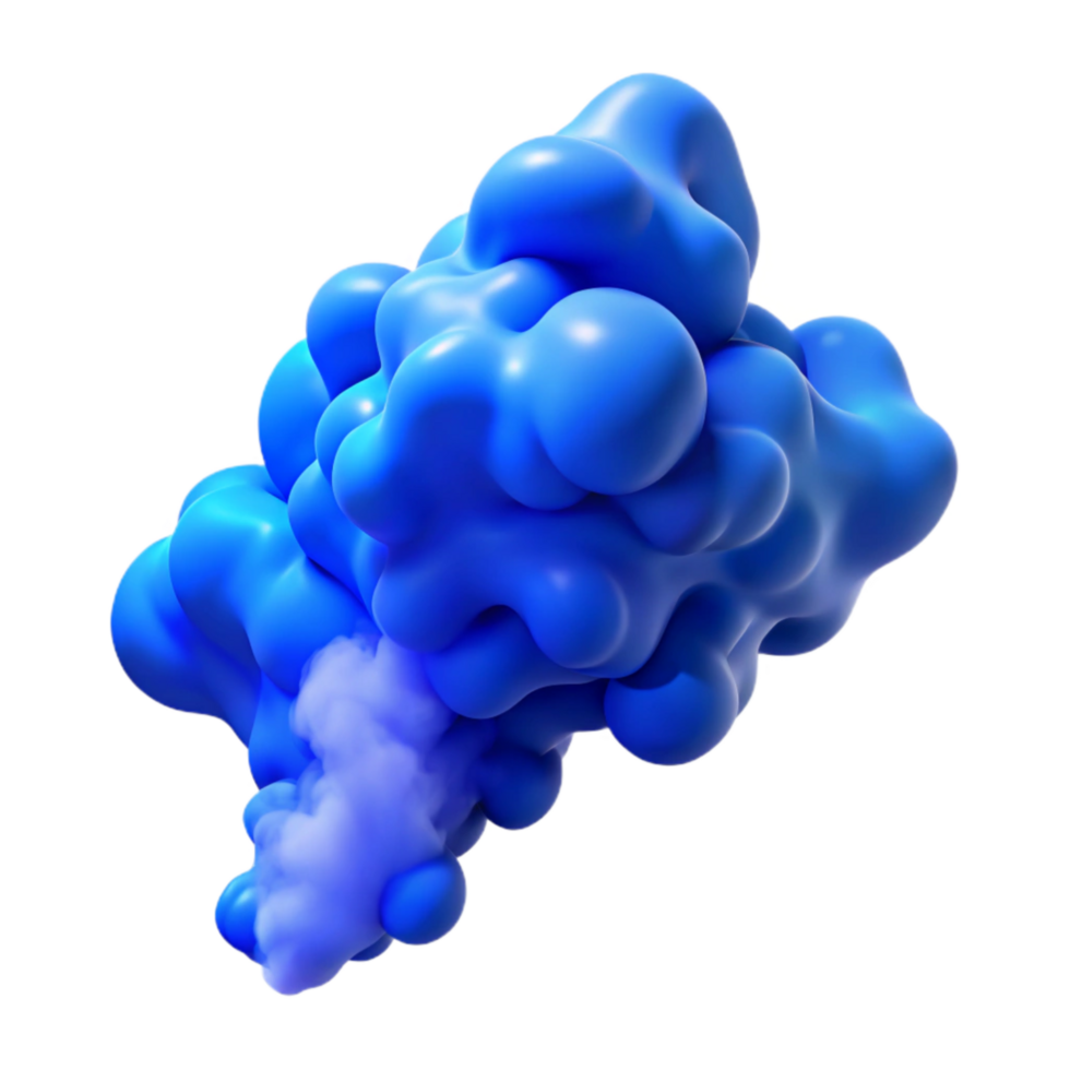 beautiful vintage Blue Smoke Stream on Transparent Background png