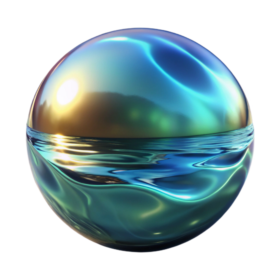 stunning vintage Bright Distorted Reflection in Water Surface Cutout professional png