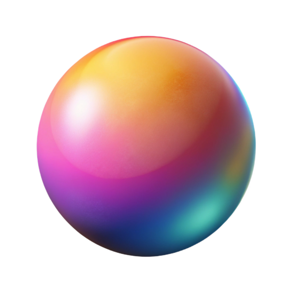 serene minimalist Bright Gradient Sphere with Shadow Depth Effect high resolution png