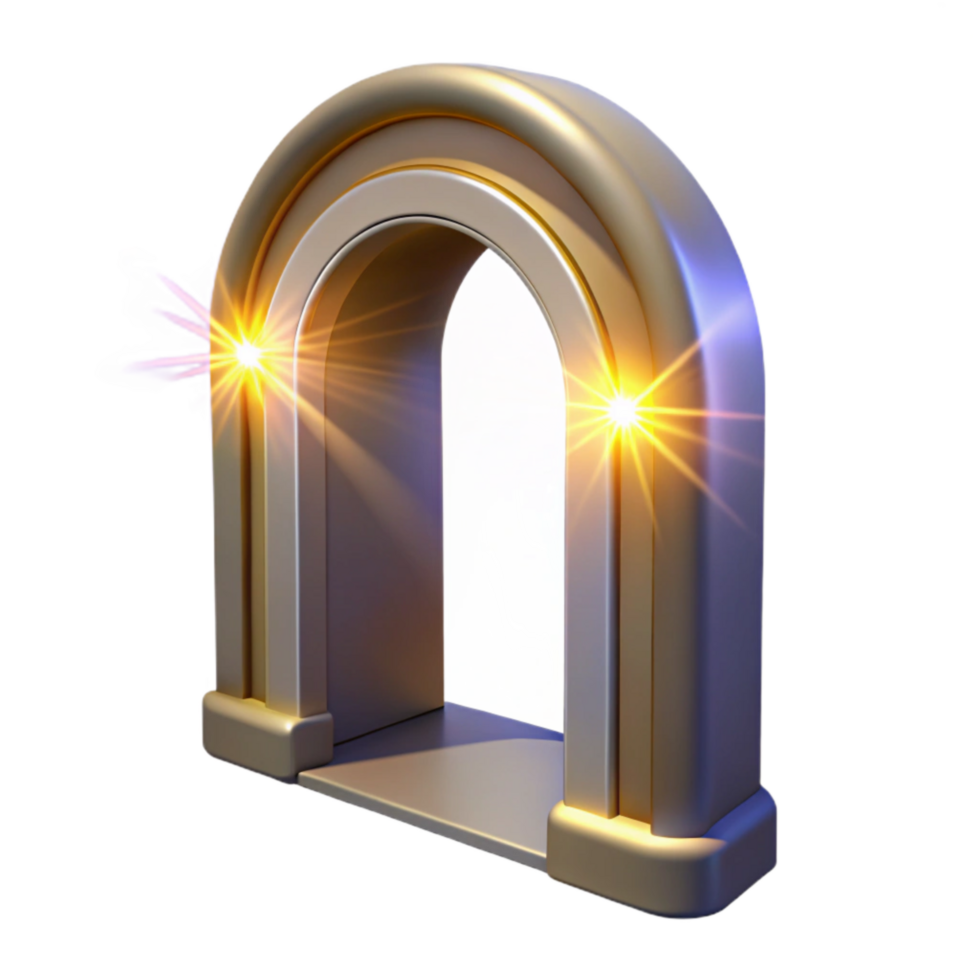 vibrant contemporary Bright Light Through Archway Isolated Element genuine png