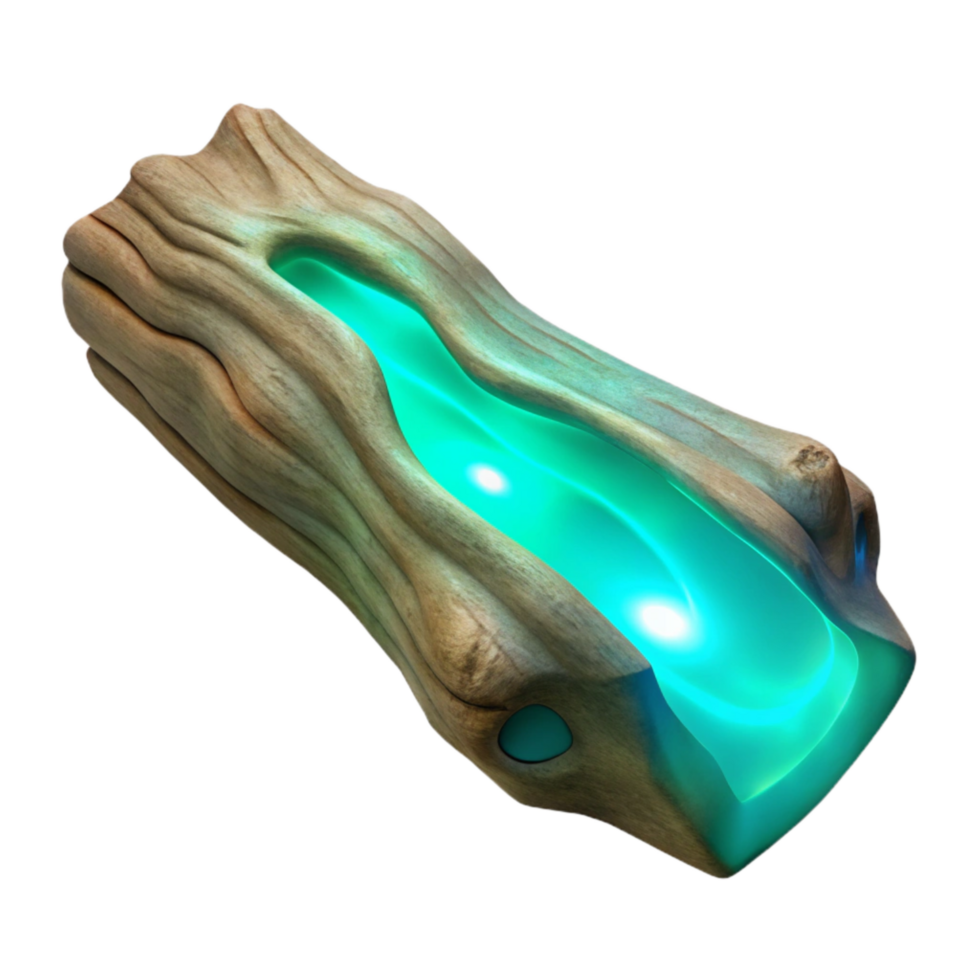 extraordinary minimalist Bright Luminescent Driftwood Cutout Isolated professional png