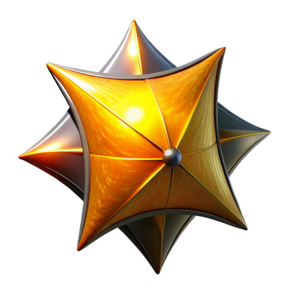 dramatic contemporary Bright Solar Sail Against Black Background Isolated original png