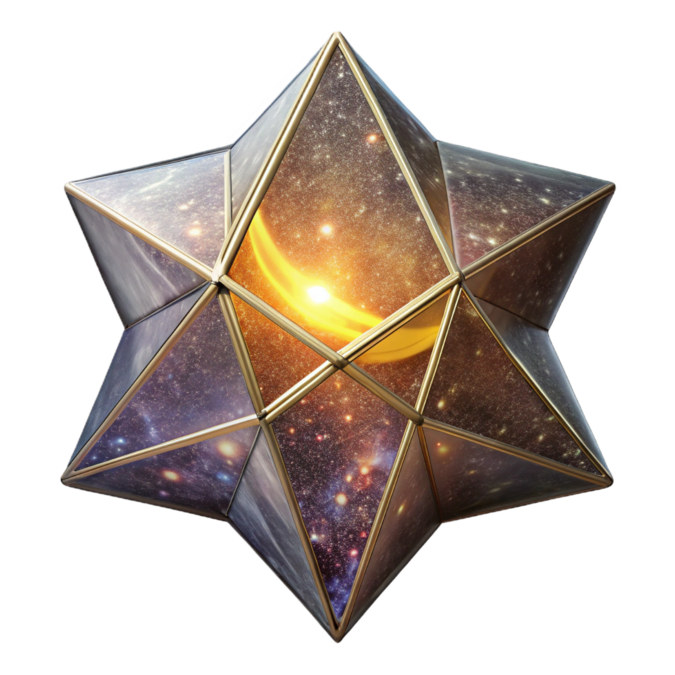serene abstract Bright Solar Sail Against Black Background Isolated authentic png