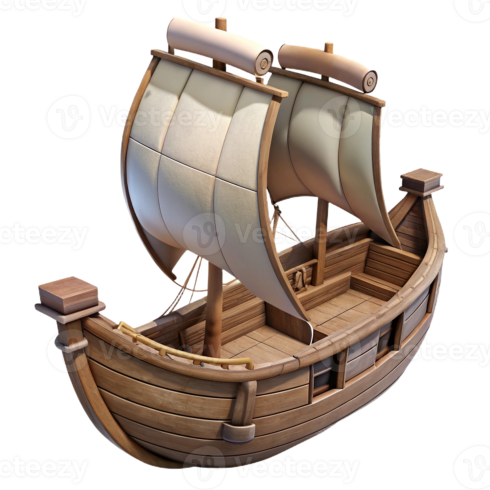 stunning rustic Caravel Cutout Transparent Background Side Angle exclusive png