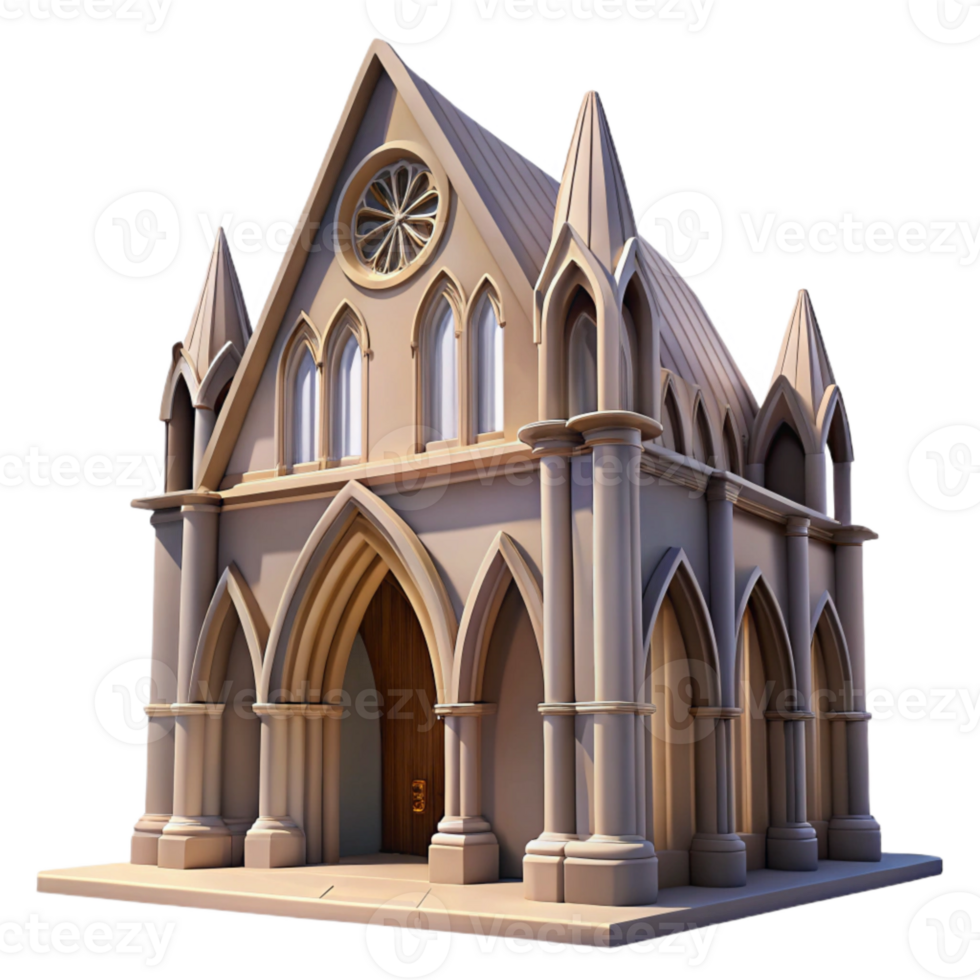 vibrant abstract Cathedral Apse Isolated Soft Lighting Transparent Background authentic png