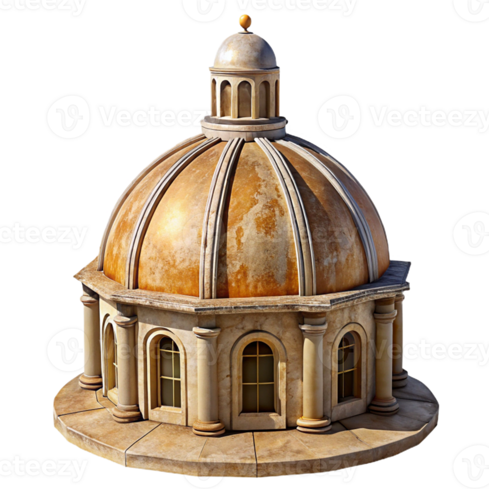 serene minimalist Cathedral Dome Cutout Upward Angle Transparent Background original png