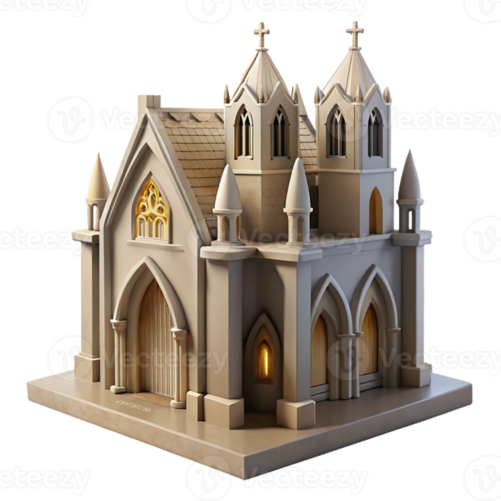 dramatic artistic Cathedral Interior Cutout High Vaulted Ceiling Isolated exclusive png