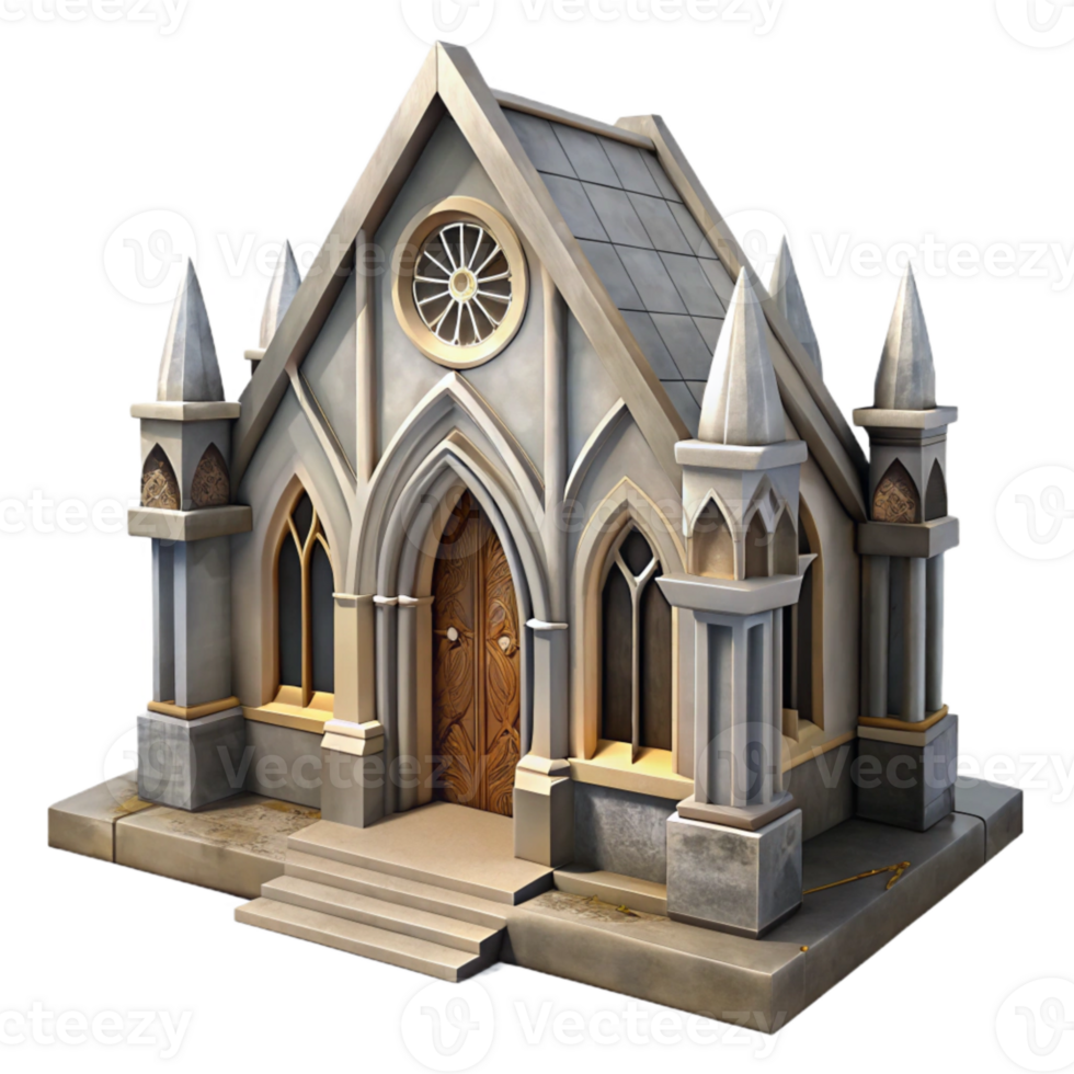 elegant rustic Cathedral Interior Cutout High Vaulted Ceiling Isolated exclusive png