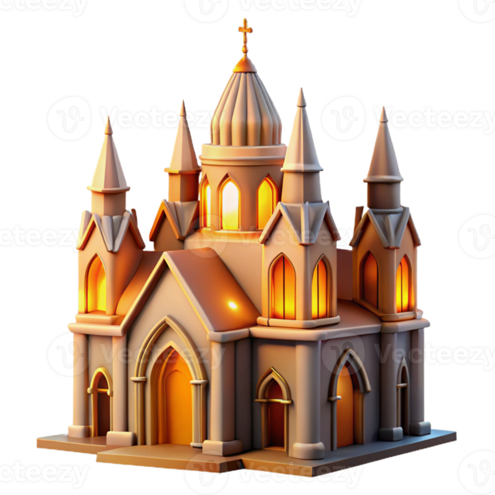 serene rustic Cathedral Resonance Cutout Vibrant Stained Glass Isolated professional png