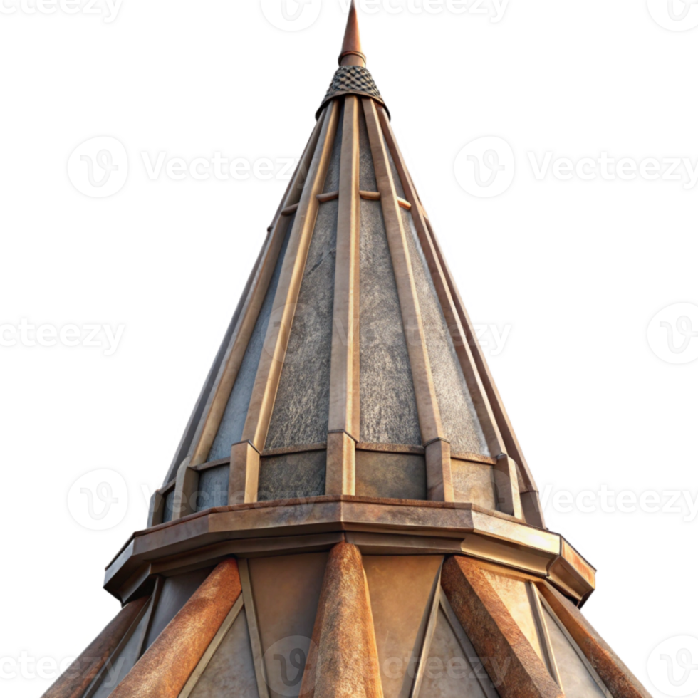 serene contemporary Cathedral Spire Transparent Background Upward Angle authentic png
