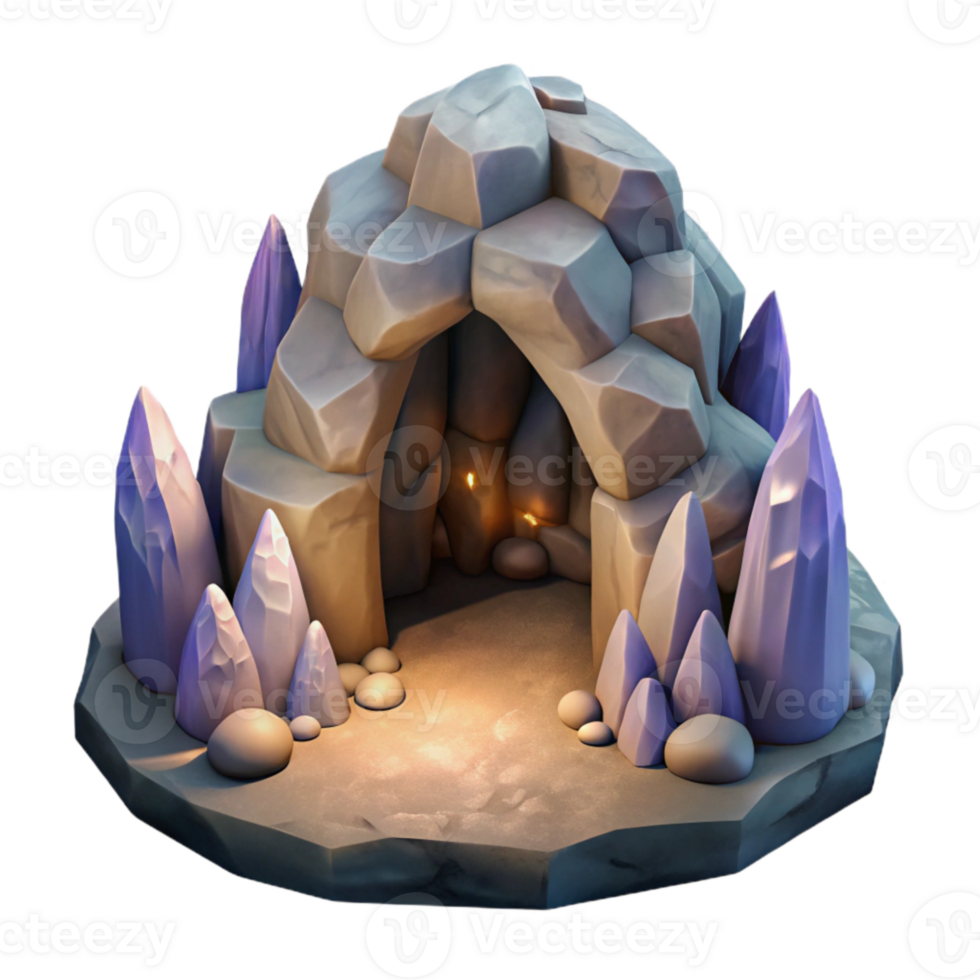 wonderful classic Cave Crystal Cluster Isolated on Transparent Background high resolution png