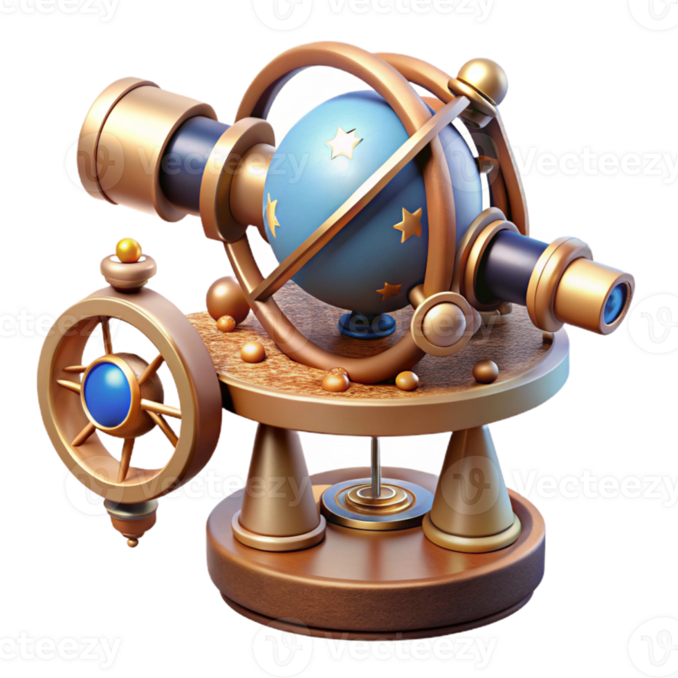 impressive classic Celestial Instruments Isolated Detailed Artwork premium png