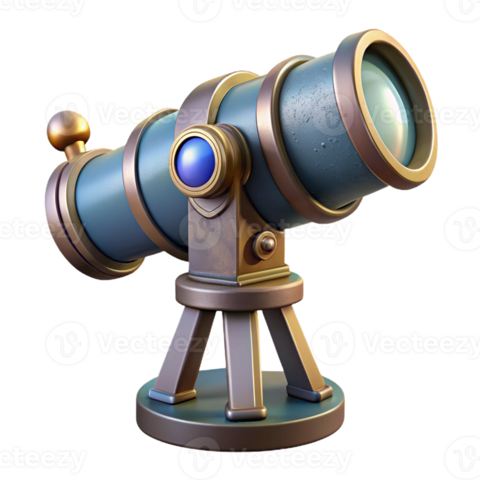 serene minimalist Celestial Observatory Isolated with Telescopic Lens Detail detailed png