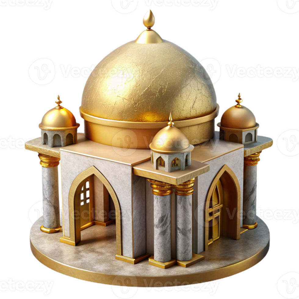 beautiful abstract Celestial Palace Cutout Golden Dome Architecture authentic png