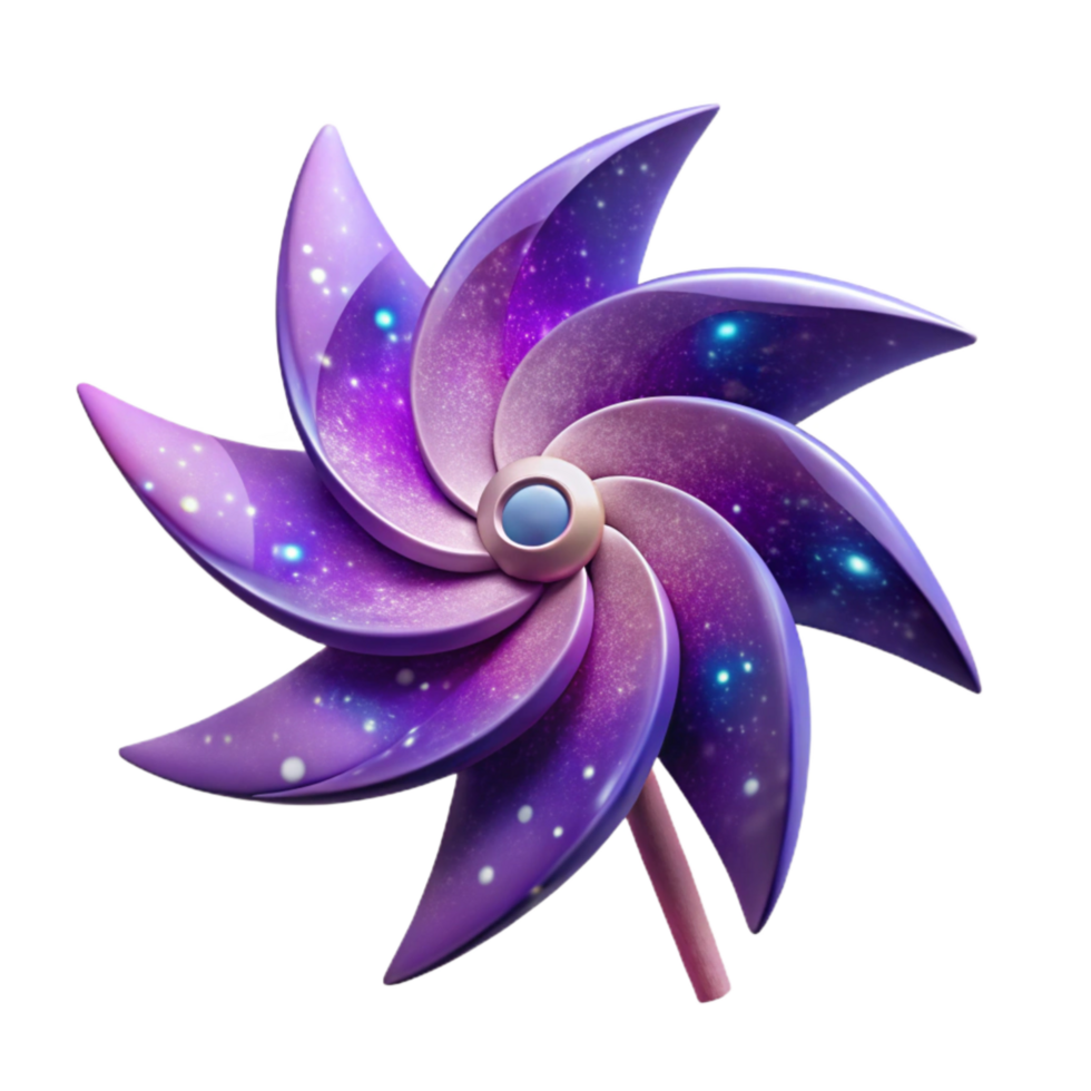 stunning vintage Celestial Pinwheel Transparent Background with Purple Nebula premium png