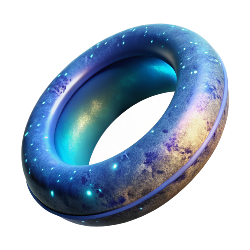 impressive modern Celestial Ring Isolated with Bright Core and Dust Lanes detailed png