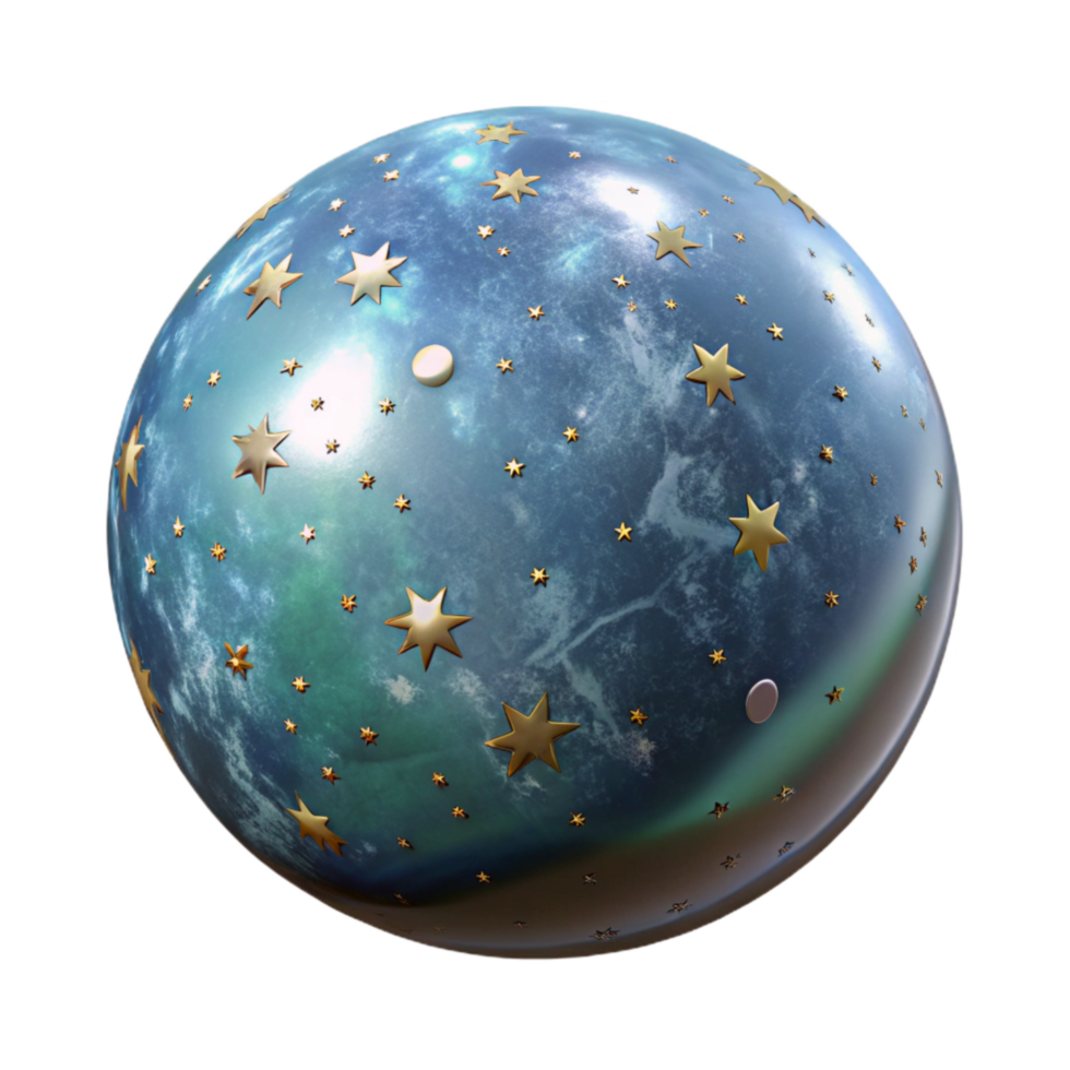 stunning minimalist Celestial Sphere Transparent Rotating Star Field png