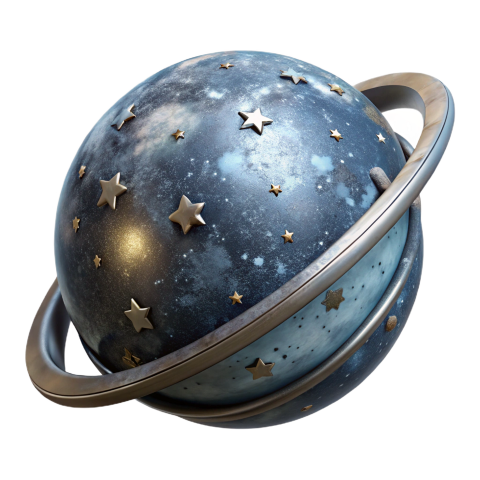 serene modern Celestial Sphere Transparent Rotating Star Field professional png