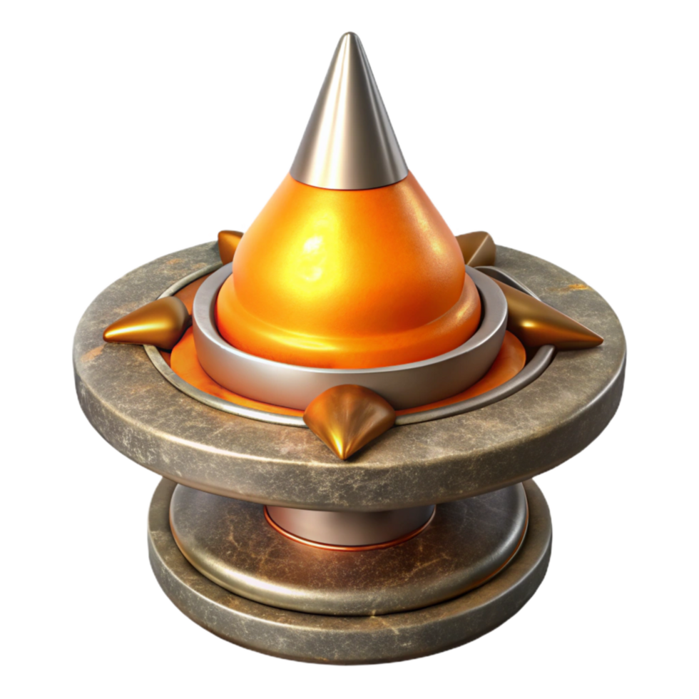 stunning rustic Celestial Spire Isolated Orange Energy Field Detail original png