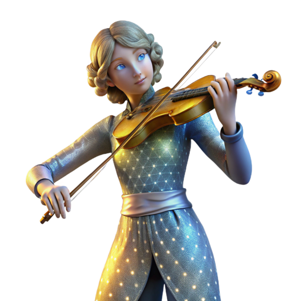 wonderful rustic Celestial Violinist Isolated Element Dramatic Lighting png