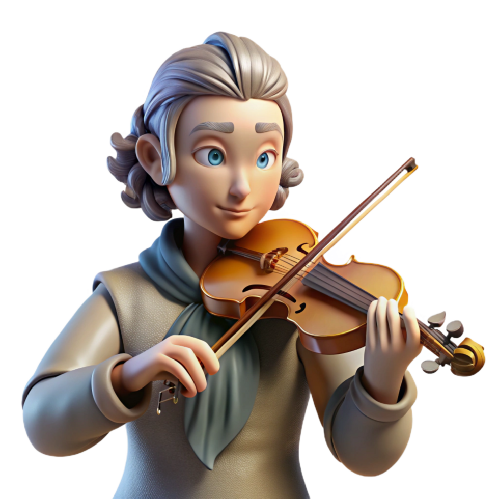 stunning abstract Celestial Violinist Isolated Element Dramatic Lighting professional png