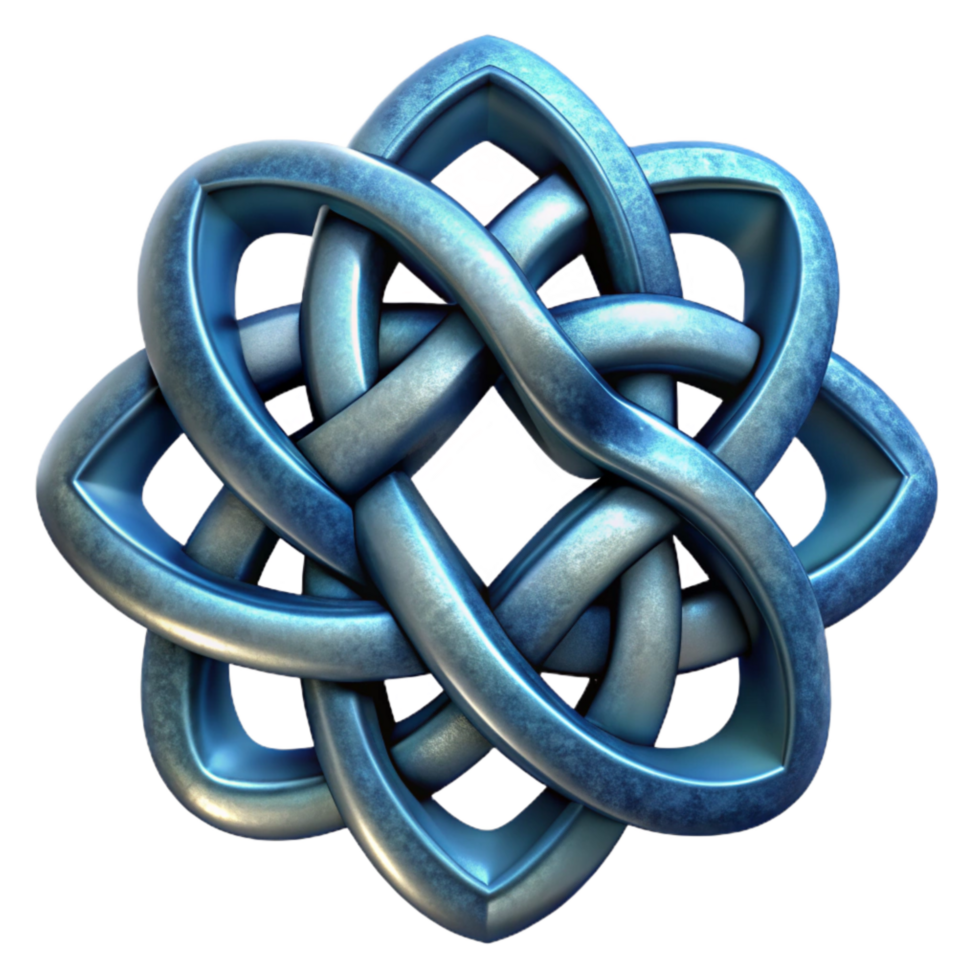 serene contemporary Celtic Stained Glass Knot Isolated Element original png
