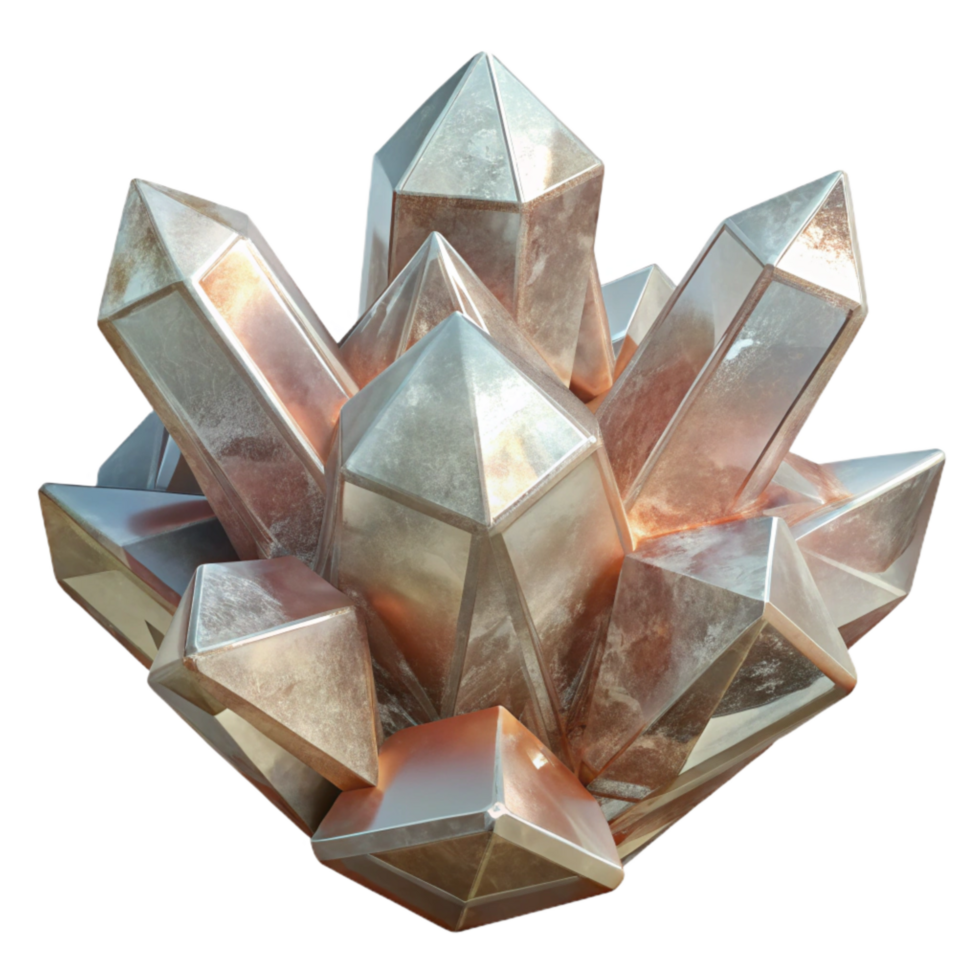 impressive contemporary Chaotic Crystal Structure Clear Transparent Background png