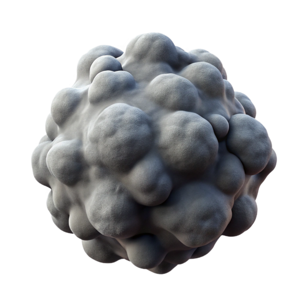 impressive vintage Charcoal Grey Vapor Puff Isolated on Transparent Background high resolution png