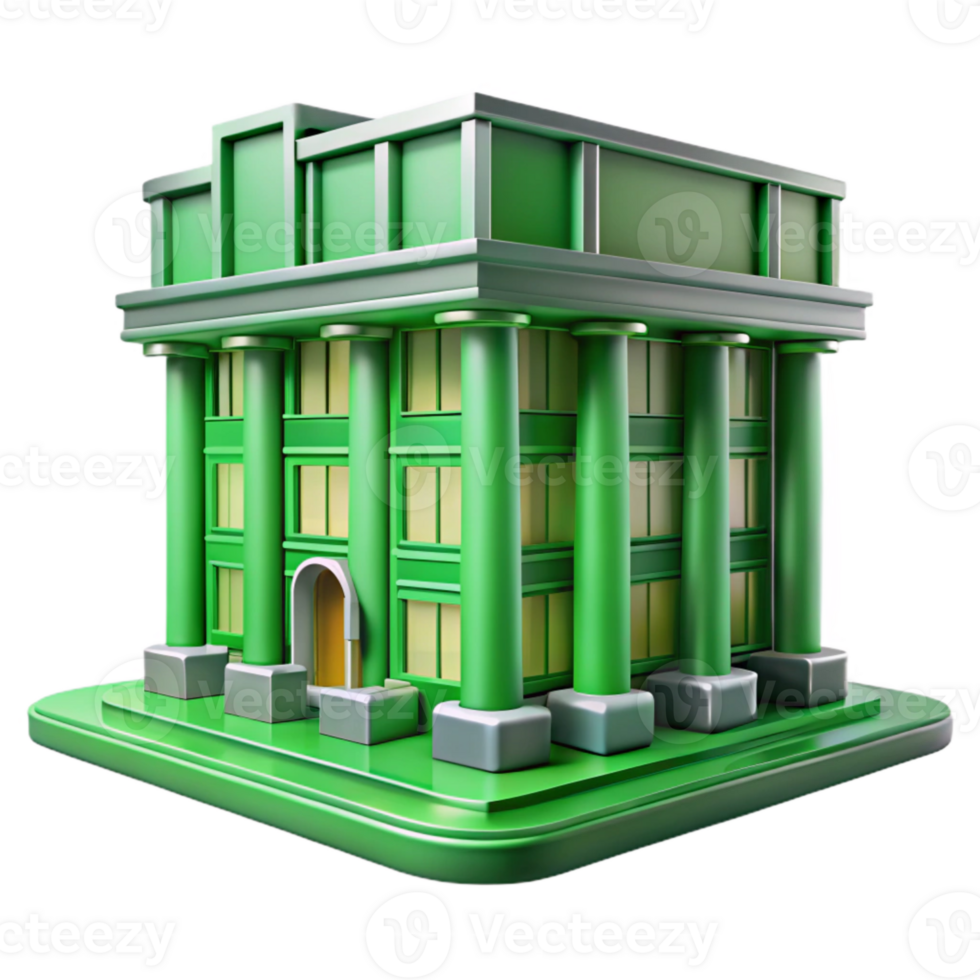 wonderful artistic City Building with Green Facade Transparent Element png